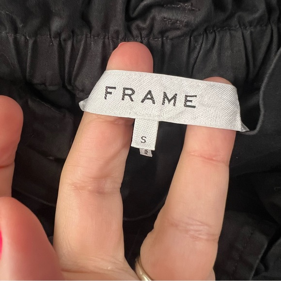 Frame paper bag wide leg pant black size small - Picture 4 of 5